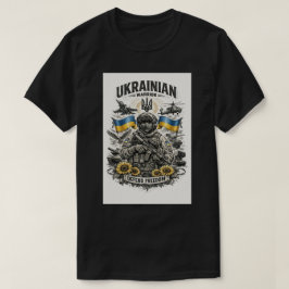 Moderne Oekraïense Militaire Tatoeage Schets T-shirt