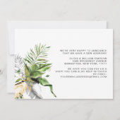 Moderne Oerwoud Greenery Moving Announcement Kaart (Achterkant)