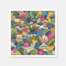 Moderne oerwoud kunst servet