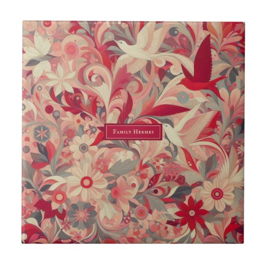 Moderne oerwoud kunst tegeltje (Voorkant)