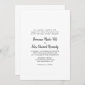 Moderne officiële bruiloft kaart (Voorkant / Achterkant)