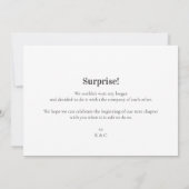 Moderne officiële huwelijksaankondiging kaart (Achterkant)