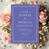 Moderne officiële Paarse bruiloft Kaart