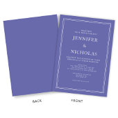 Moderne officiële Paarse bruiloft Kaart