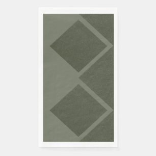 Moderne Offset Diamanten Servet – Mosgroen