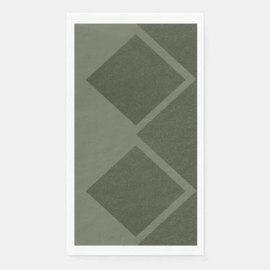 Moderne Offset Diamanten Servet – Mosgroen (Voorkant)