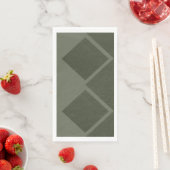 Moderne Offset Diamanten Servet – Mosgroen (Insitu)