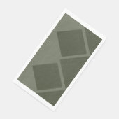 Moderne Offset Diamanten Servet – Mosgroen (Hoek)