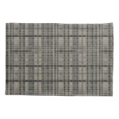 Moderne Offset Plaid Grijze tinten Kussensloop (Achterkant)