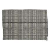 Moderne Offset Plaid Grijze tinten Kussensloop (Voorkant)