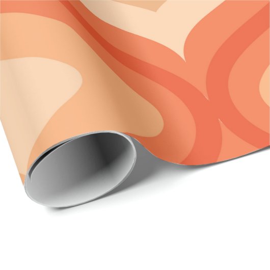 Moderne ogee sinaasappel uit de midden eeuw en bei cadeaupapier (Rol Hoek)