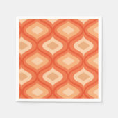 Moderne ogee sinaasappel uit de midden eeuw en bei servet (Voorkant)