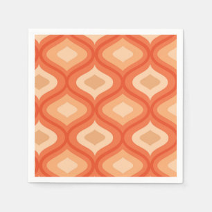 Moderne ogee sinaasappel uit de midden eeuw en bei servet