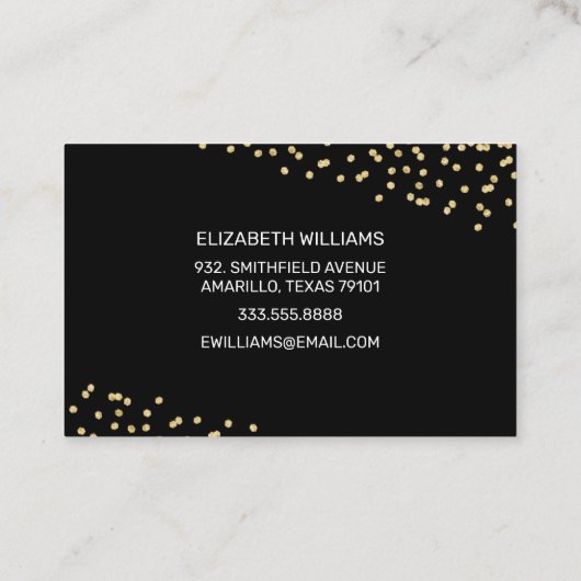 Moderne ogen en gouden schoonheidsbehandeling | sc visitekaartje (Achterkant)