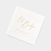 Moderne oh baby script minimalist baby show folie servetten (Links)