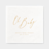 Moderne oh baby script minimalist baby show folie servetten (Voorkant)