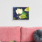 Moderne olieverfschildering, lelie in de vijver canvas afdruk (Insitu (Woonkamer))