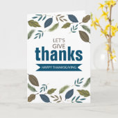 Moderne olievlek, geef Bedankt, Thanksgiving Kaart (Gele Bloem)