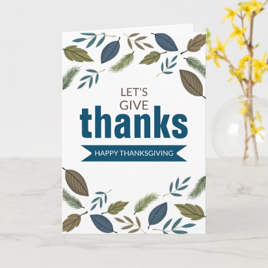 Moderne olievlek, geef Bedankt, Thanksgiving Kaart (Gele Bloem)