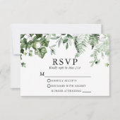 Moderne olievlek in de Botanische Ivy Sage Greener RSVP Kaartje (Voorkant)