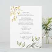 Moderne olievlek in de vorm van elegant, groen en menu (Staand voorkant)