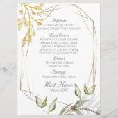 Moderne olievlek in de vorm van elegant, groen en menu (Voorkant)