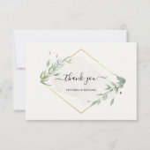 Moderne olievlekken laten Waterverf elegant botani Bedankkaart (Voorkant)