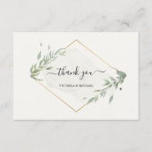 Moderne olievlekken laten Waterverf elegant botani Bedankkaart (Voorkant)