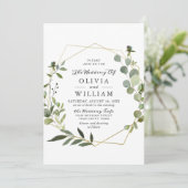 Moderne olievloeistof met eucalyptus Geometrische  Kaart (Staand voorkant)