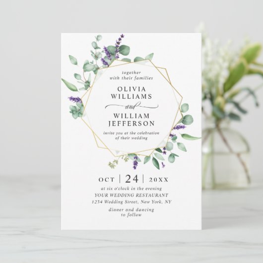 Moderne olievloeistof met eucalyptus Geometrische  Kaart (Staand voorkant)