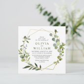 Moderne olievloeistof met eucalyptus Geometrische  Kaart (Staand voorkant)