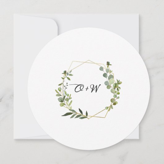 Moderne olievloeistof met eucalyptus Geometrische  Kaart (Achterkant)