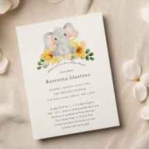 Moderne Olifant Bloemen Geslachtsonafhankelijke Ba