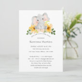 Moderne Olifant Bloemen Geslachtsonafhankelijke Ba Kaart (Staand voorkant)