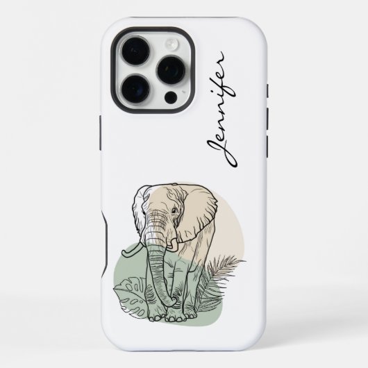 Moderne Olifant iPhone Hoesje (Achterkant)