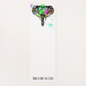 Moderne olifant mandala-regenboogverf yogamat (Achterkant)