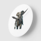 Moderne olifant ronde klok (Hoek)