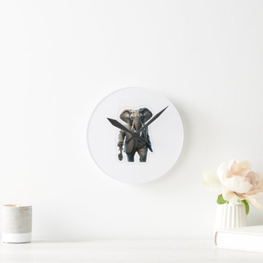 Moderne olifant ronde klok (Huis)