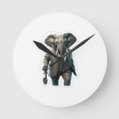 Moderne olifant ronde klok (Voorkant)