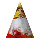 Moderne olifantenolieverfschilderij Abstract Feesthoedjes (Achterkant)