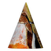 Moderne olifantenolieverfschilderij Abstract Feesthoedjes (Links)