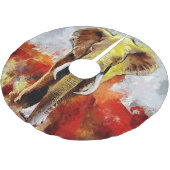 Moderne olifantenolieverfschilderij Abstract Kerstboom Rok (Gekanteld)