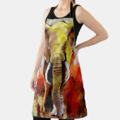 Moderne olifantenolieverfschilderij Abstract Schort (Insitu)