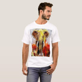 Moderne olifantenolieverfschilderij Abstract T-shirt (Voorkant volledig)