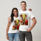 Moderne olifantenolieverfschilderij Abstract T-shirt (Unisex)
