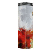 Moderne olifantenolieverfschilderij Abstract Thermosbeker (Achterkant)