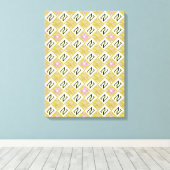 Moderne olijf- en magenta geometrische tribale pat canvas afdruk (Insitu (Houten vloer))