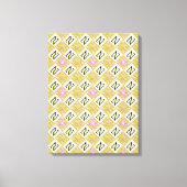 Moderne olijf- en magenta geometrische tribale pat canvas afdruk (Voorkant)