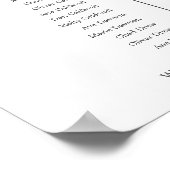 Moderne Olijfbanket Tafel Trouwstoel Grafiek Poster (Hoek)