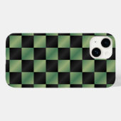 Moderne Olijfgroen Zwarte Gradiënt Geruit Case-Mate iPhone Case (Achterkant (horizontaal))